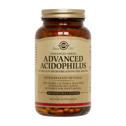 Probióticos Advanced Acidophilus, (100 caps) - Solgar - SmartNutrition