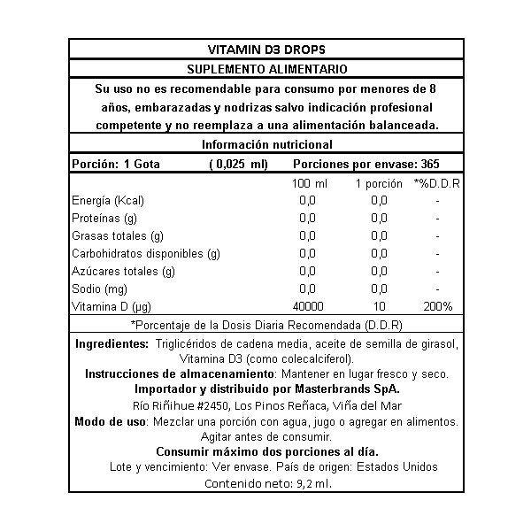 Baby Vitamin D3 10 Mcg (400 UI) Gotas 9,2 Ml Nature's Truth