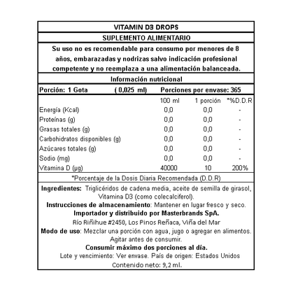 Baby Vitamin D3 10 Mcg (400 UI) Gotas 9,2 Ml Nature's Truth