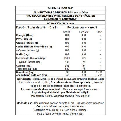 Bandeja de 12 Shots de Guaraná Kick 12x80 ml