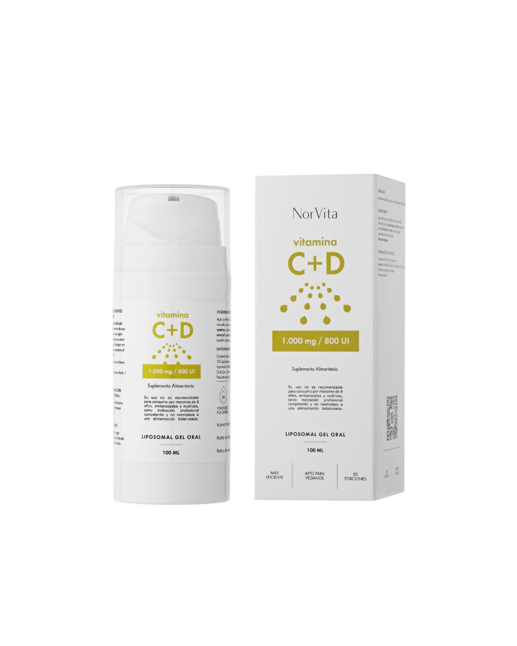 Vitamina C+D liposomal gel 1.000 mg/800 UI-100 ml