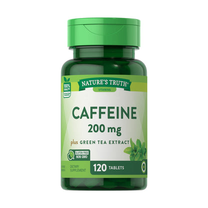 Caffeine 200 Mg + Extracto de Té Verde – 120 Tabletas - SmartNutrition