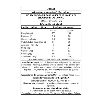 Caja de 25 Sachet Geles Energéticos Energel 25x55 Ml - Lima Limon