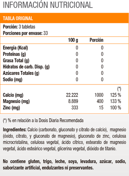 Calcio + Magnesio + Zinc (100 tabs) - Solgar - SmartNutrition