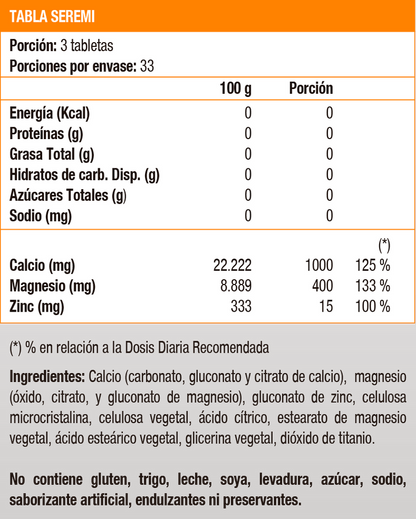 Calcio + Magnesio + Zinc (100 tabs) - Solgar - SmartNutrition