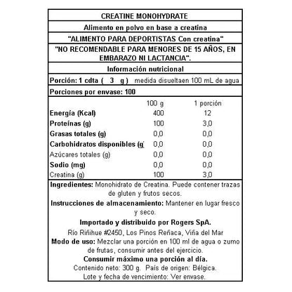 Creatina Monohydrate en Polvo 300 Gr - QNT - SmartNutrition