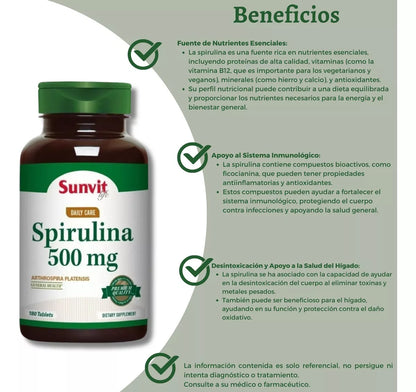 Spirulina 500 mg (180 tabs)