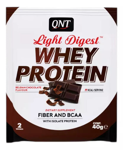 Pack 10 Proteina Whey Light Digest 40gr Chocolate Belga- Qnt