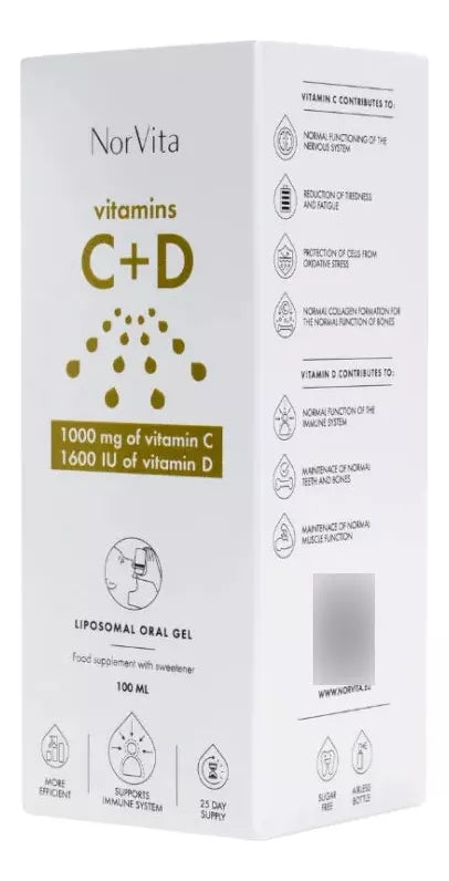 Vitamina C+D liposomal gel 1.000 mg/800 UI-100 ml