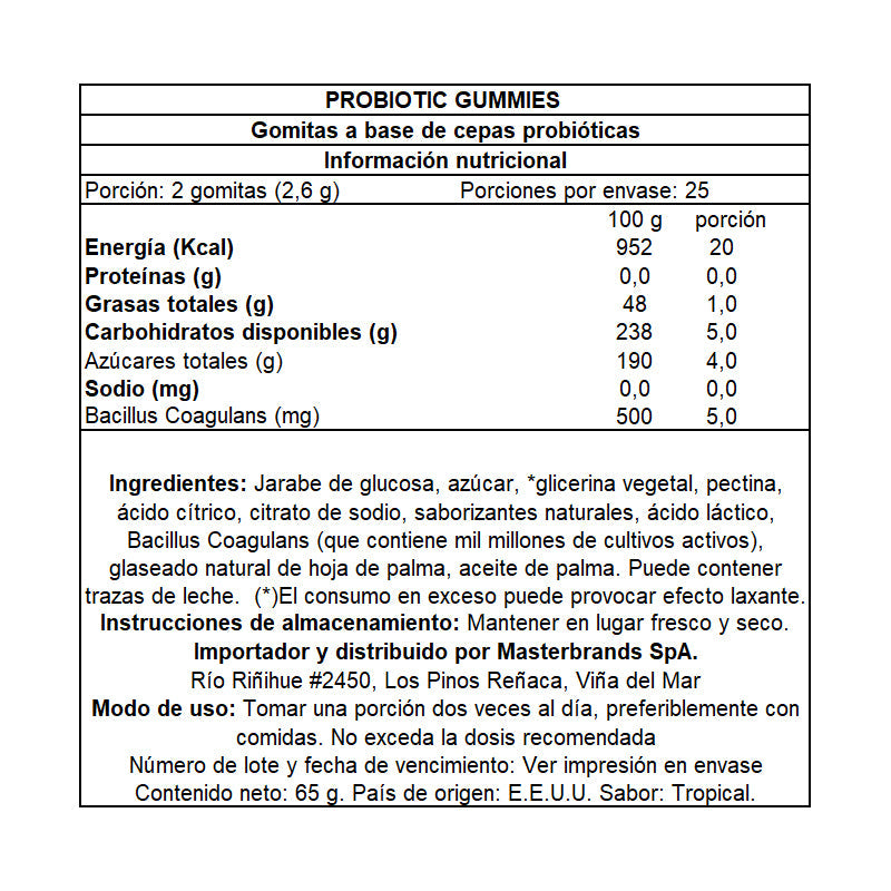 Gomitas de Probióticos - 50 Gomitas Veganas Nature's Truth