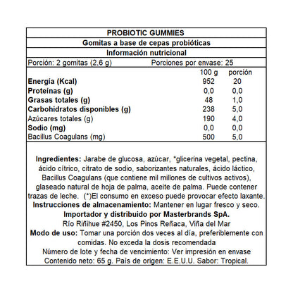 Gomitas de Probióticos - 50 Gomitas Veganas Nature's Truth