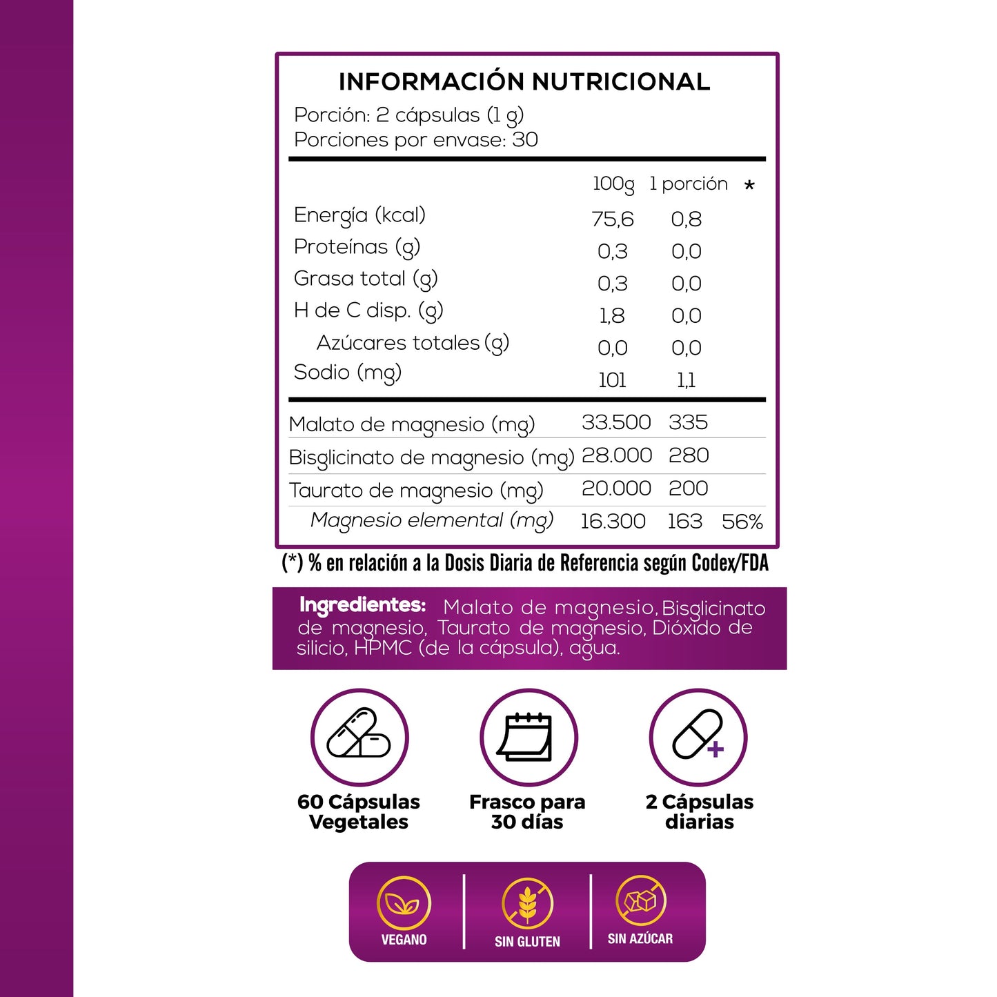 Triple Magnesio(Malato, Bisglicinato, Taurato) -  SmartNutrition