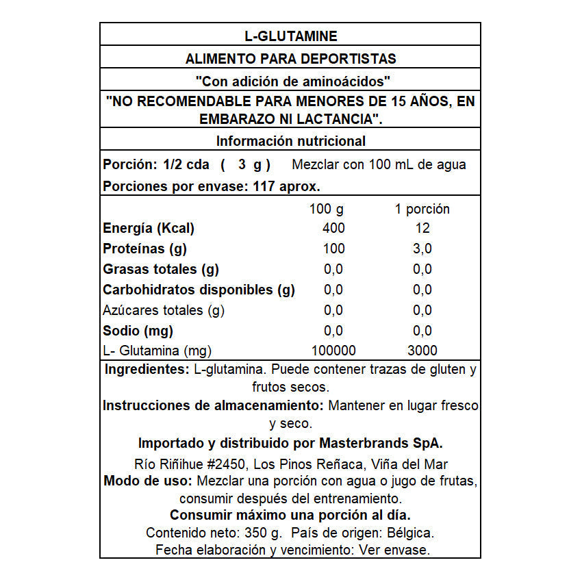 Glutamina 6000 Mg En Polvo (350 GR) - QNT - SmartNutrition