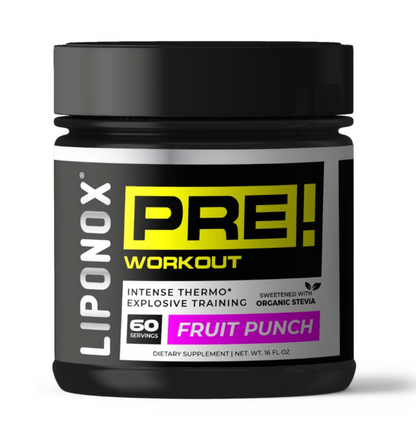 Pre Entreno Energizante Liponox Pre Workout - 60 Servicios LIPONOX Liponox