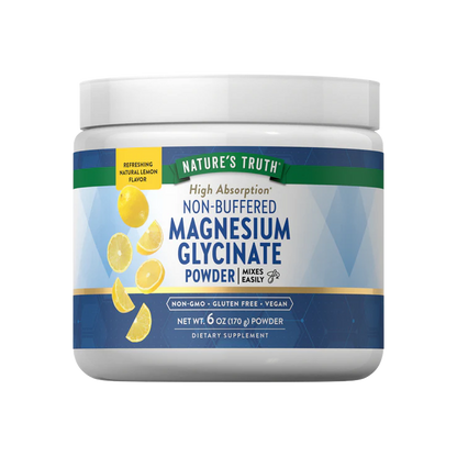 Magnesium Glycinate Powder Lemon BLUE 6 oz