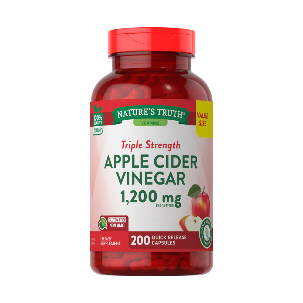 Vinagre de Manzana 1200 Mg - 200 Cápsulas Nature's Truth