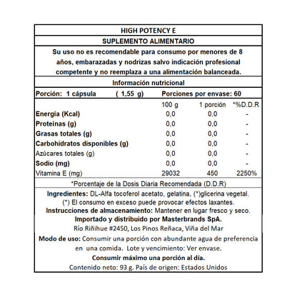 Vitamina E 450 MG (1000 UI) - 60 Cápsulas Blandas - SmartNutrition