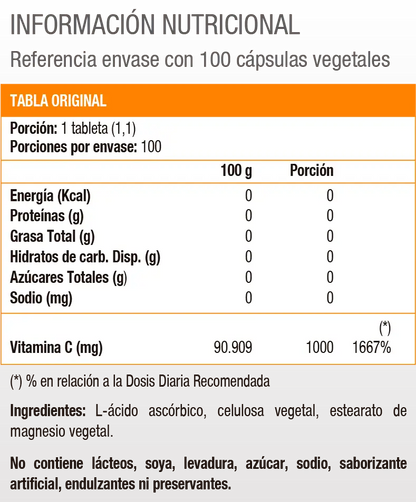 Vitamina C 1000 Mg (100 Caps) - Solgar - SmartNutrition