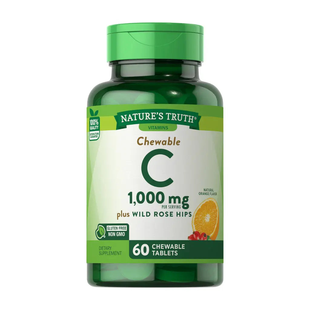 Vitamina C 1000 mg x2 comprimidos - 60 Comprimidos Masticables Nature's Truth