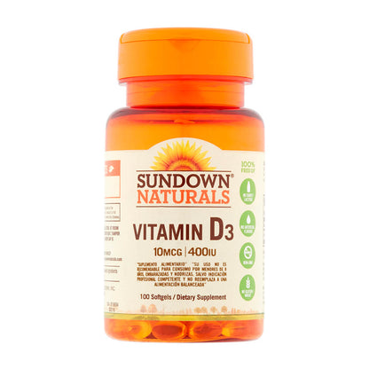 Vitamina D3 400 UI (100 soft)- Sundown - SmartNutrition