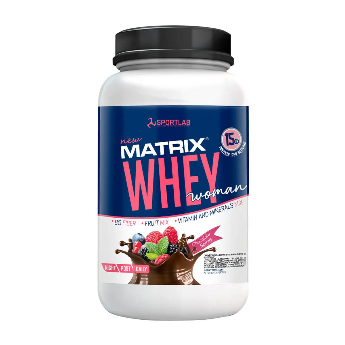 Proteína Whey Matrix Woman, Chocolate Berries (2 lbs) - Sportlab - SmartNutrition