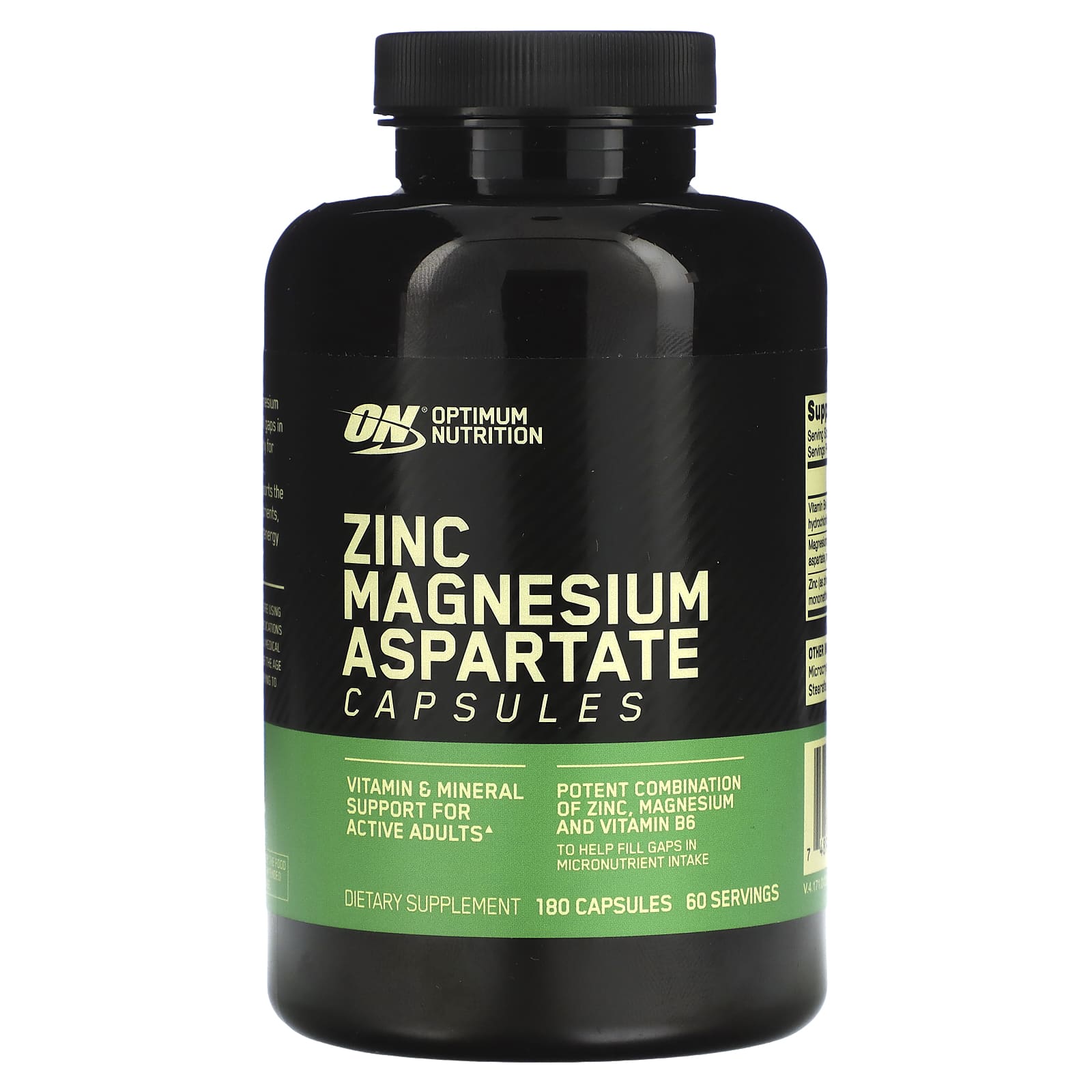 ZINC MAGNESIUM ASPARTATE 180 CAPSULES 2.0, ON - SmartNutrition