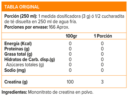 Creatine Monohydrate, Creatina (500 gr) - Original